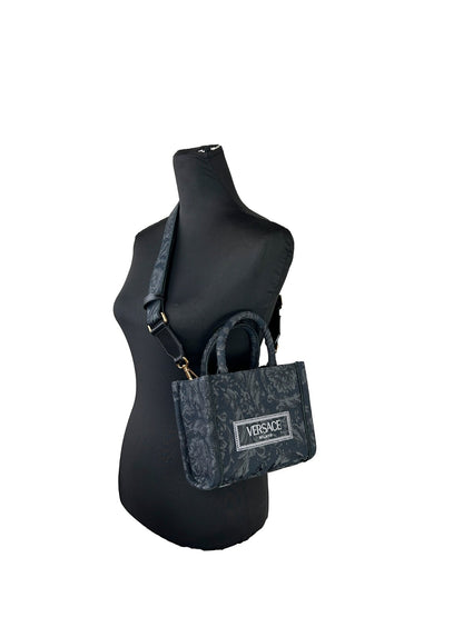 Bolso Shopper Versace Negro Mujer Colección Athena Extra Small