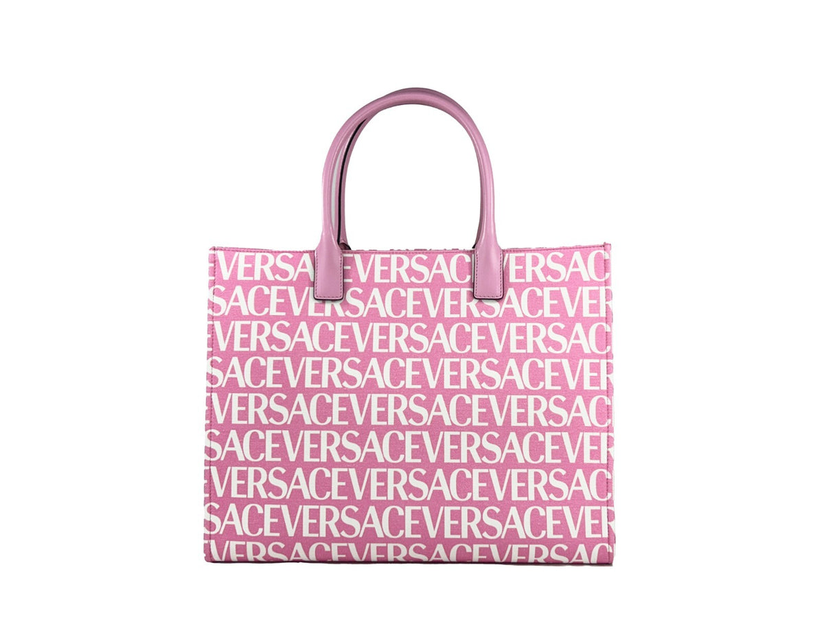 Large Versace Medusa Canvas Tote Bag Baby Pink