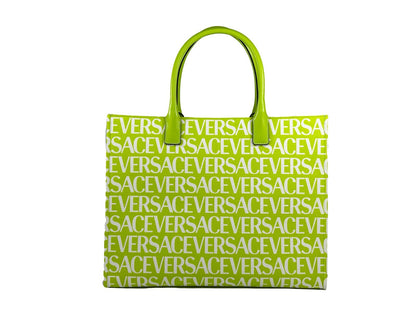Bolso tote grande de lona Medusa de Versace