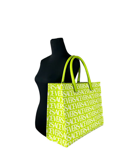 Bolso tote grande de lona Medusa de Versace