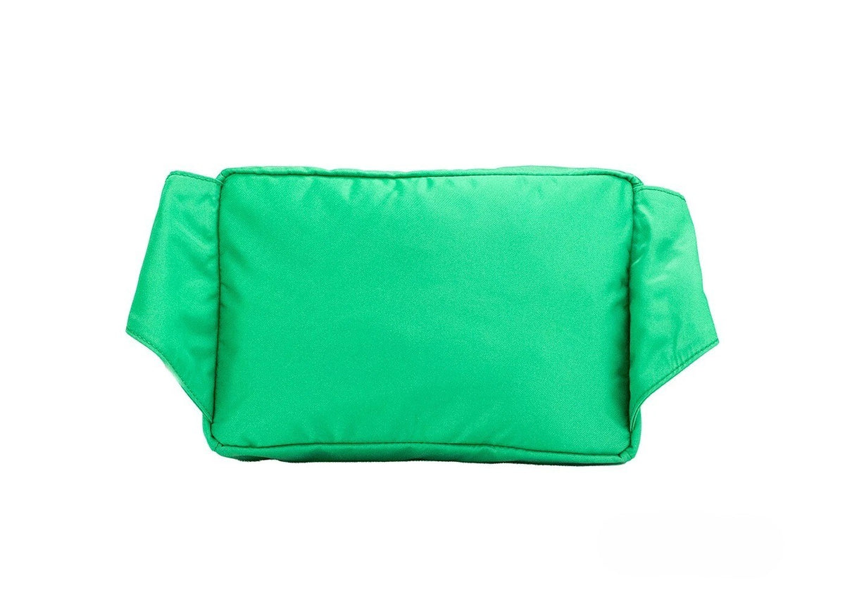 Versace Bolso Cinturón Pequeño Verde Brillante Nylon Acabado Mate Motivo Medusa