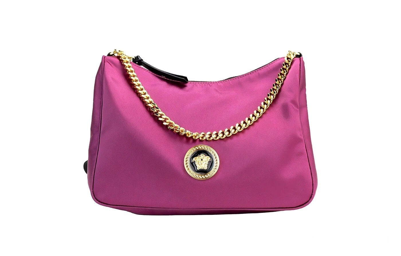 Bolso Bandolera Versace Pequeño Medusa de Tela de Nylon Dahlia