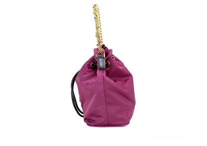 Bolso Bandolera Versace Pequeño Dahlia Nylon con Colgante Medusa y Cadena
