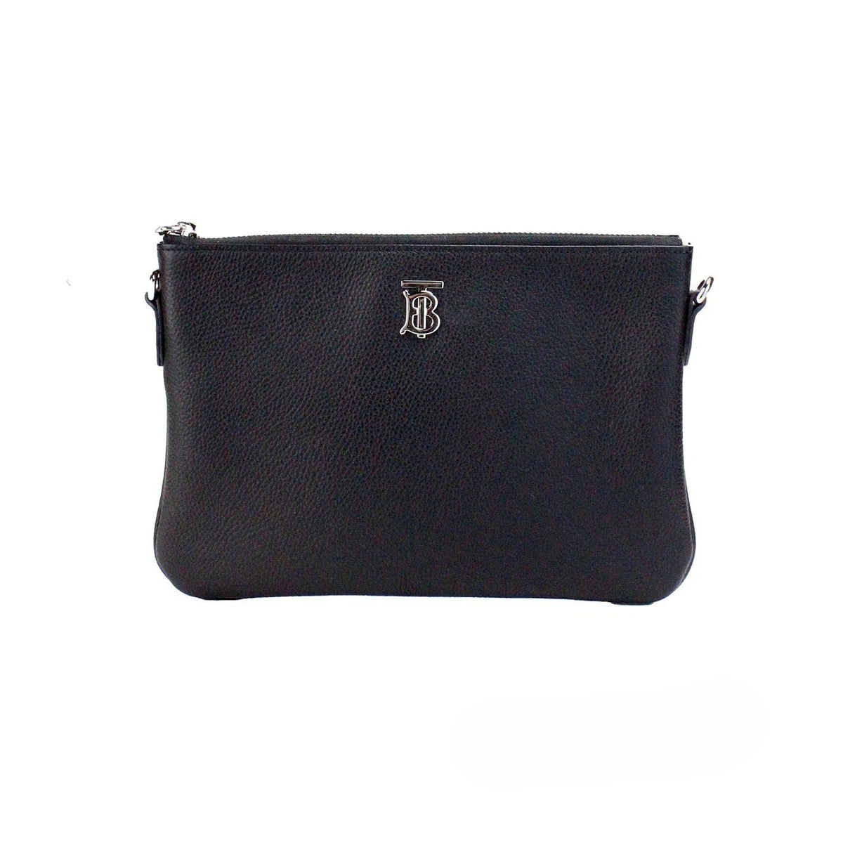 Burberry Peyton Monogram Black Leather Crossbody Bag