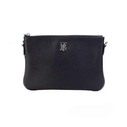 Burberry Peyton Monogram Black Leather Crossbody Bag