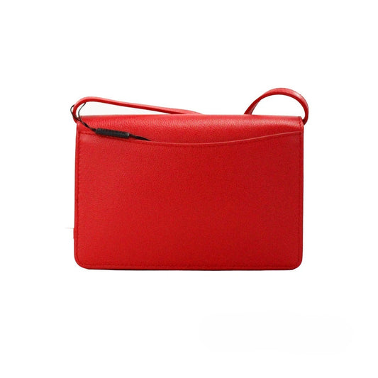 Bolso cruzado Burberry Hampshire pequeño de cuero liso con logo repujado en rojo