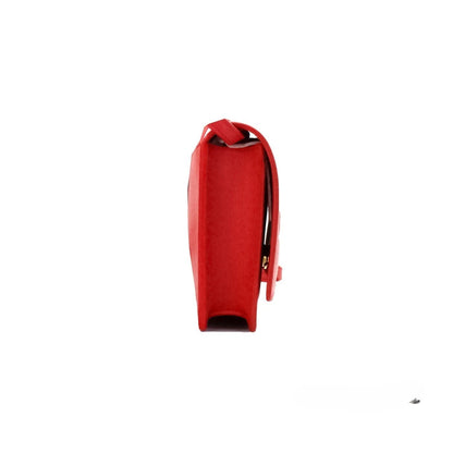 Bolso cruzado Burberry Hampshire pequeño de cuero liso con logo repujado en rojo