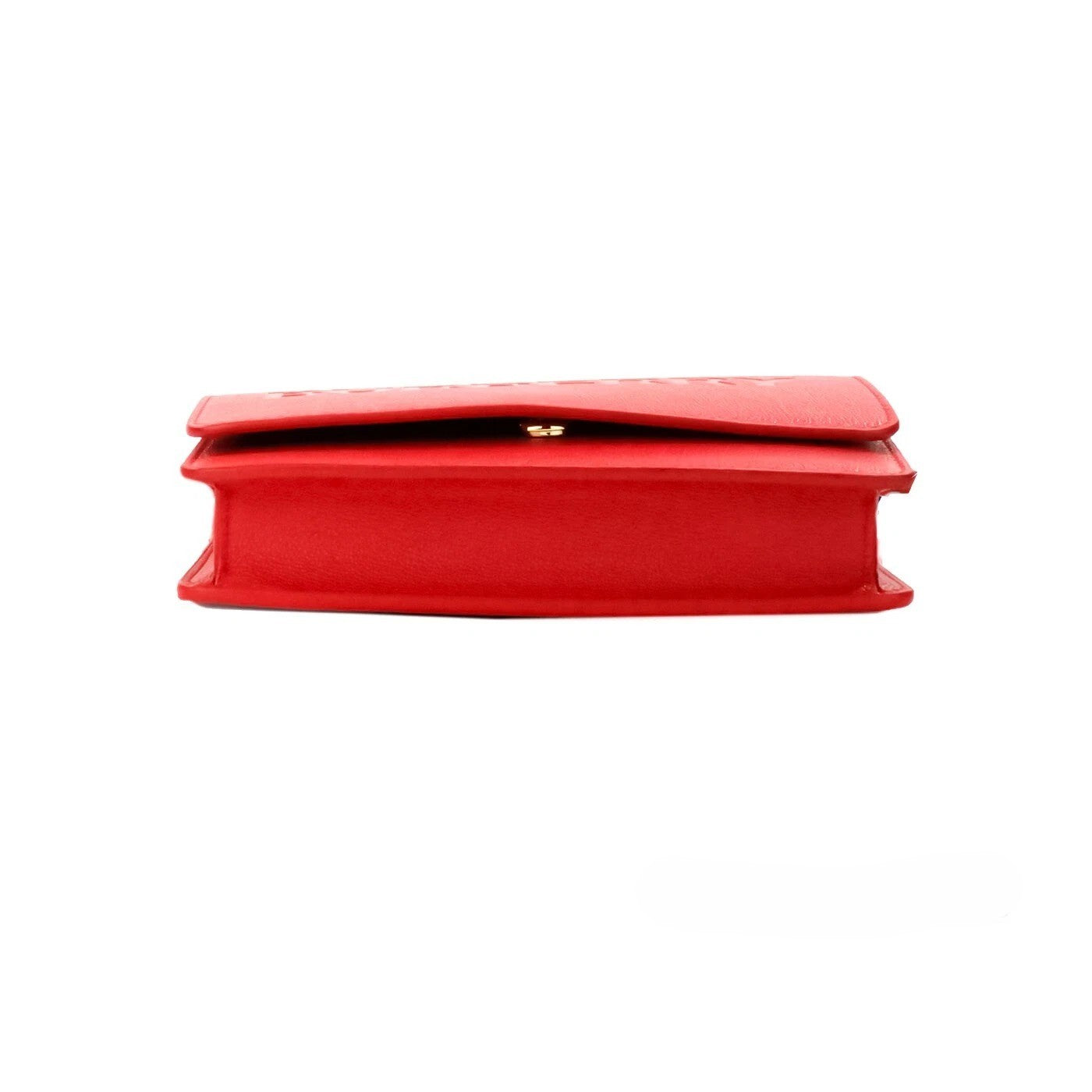 Bolso cruzado Burberry Hampshire pequeño de cuero liso con logo repujado en rojo