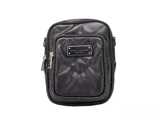 Bolso cruzado Marc Jacobs Pillow pequeño de cuero liso acolchado negro