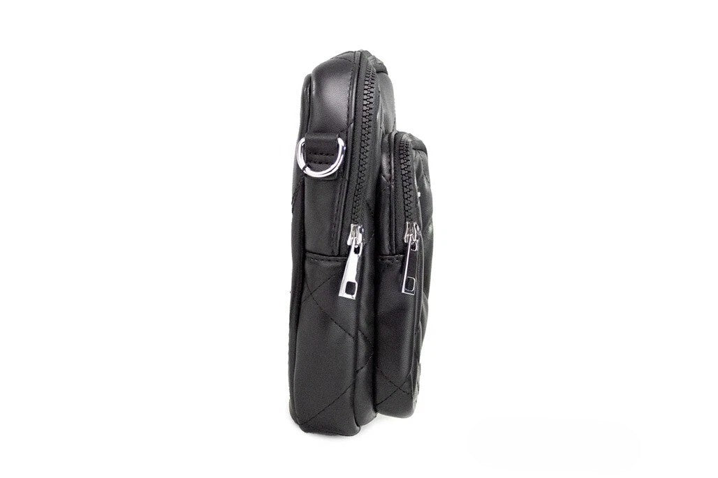Bolso cruzado Marc Jacobs Pillow pequeño de cuero liso acolchado negro