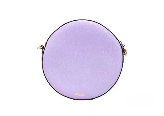 Bolso De Bandolera Versace Round Disco En Piel Estriada Lila