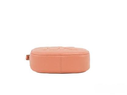 Bolso cruzado Michael Kors Jet Set Travel mediano de cuero Sherbert con forma ovalada tipo cámara