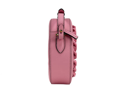 Bolso cruzado Versace Round Disco de piel para cámara de fotos
