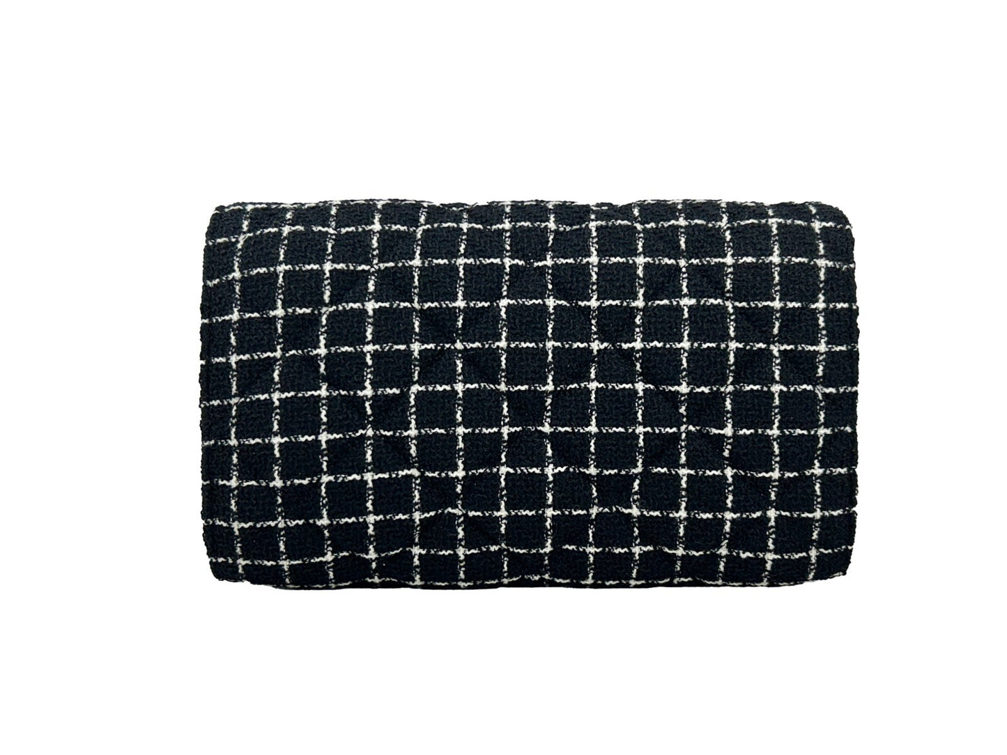 Cartera Versace con cadena, de tela negra, bolso cruzado