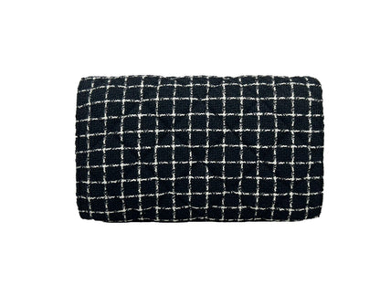 Cartera Versace con cadena, de tela negra, bolso cruzado