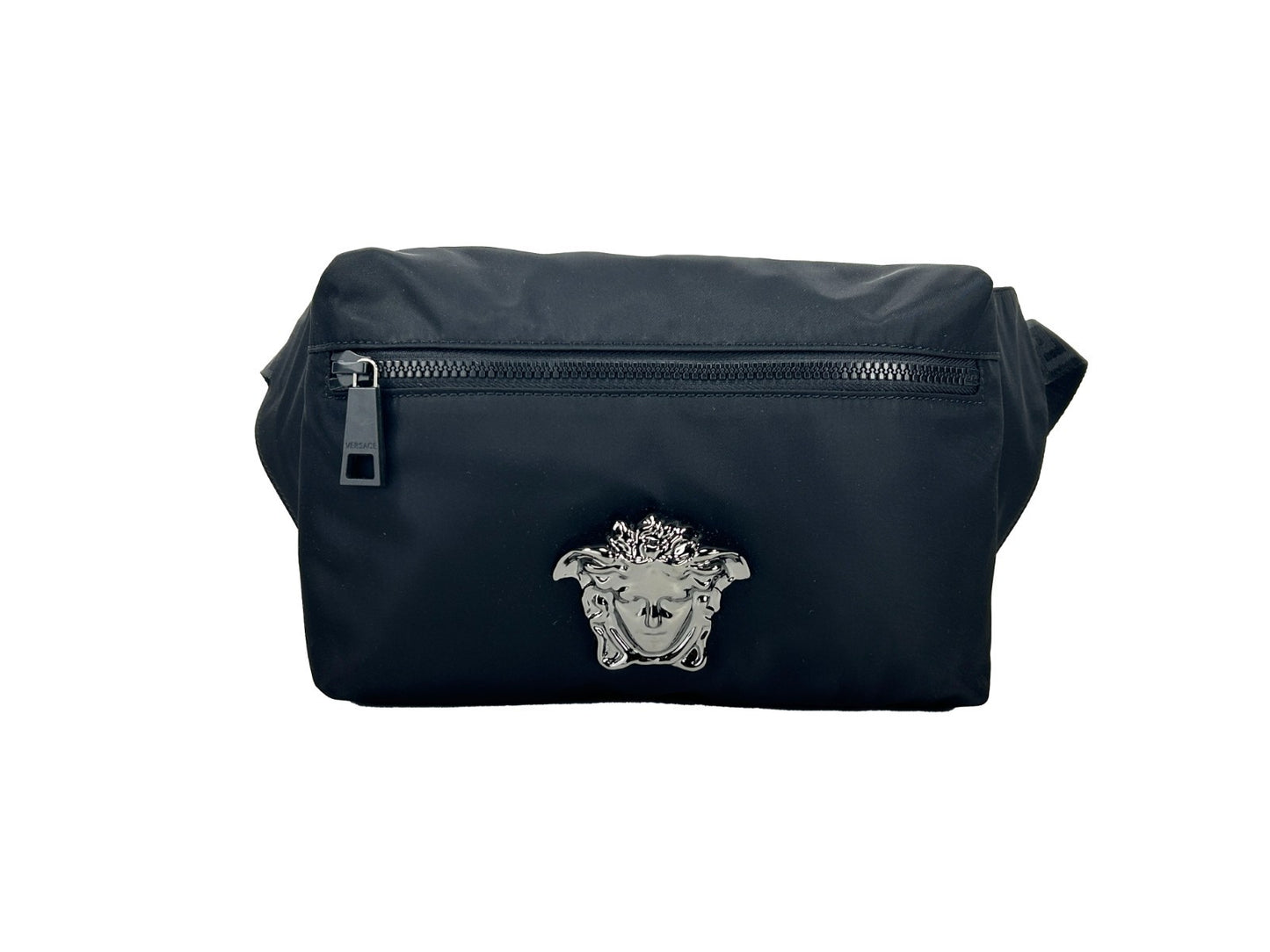 Riñonera Versace Medusa de nailon negro