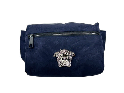 Riñonera Versace Medusa de nailon azul marino
