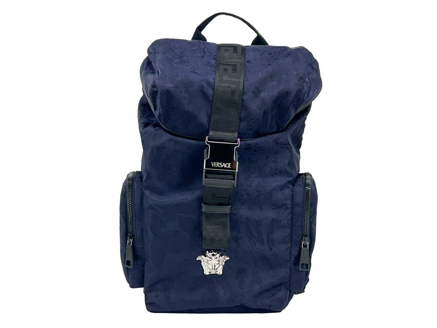 Mochila Versace Medusa de nailon con hebilla y cordón ajustable