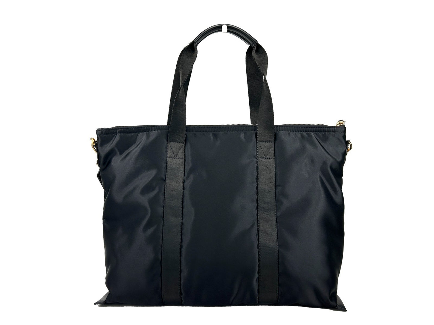 Bolso tote de hombro Versace La Medusa de tela de nylon negra