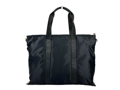 Bolso tote de hombro Versace La Medusa de tela de nylon negra