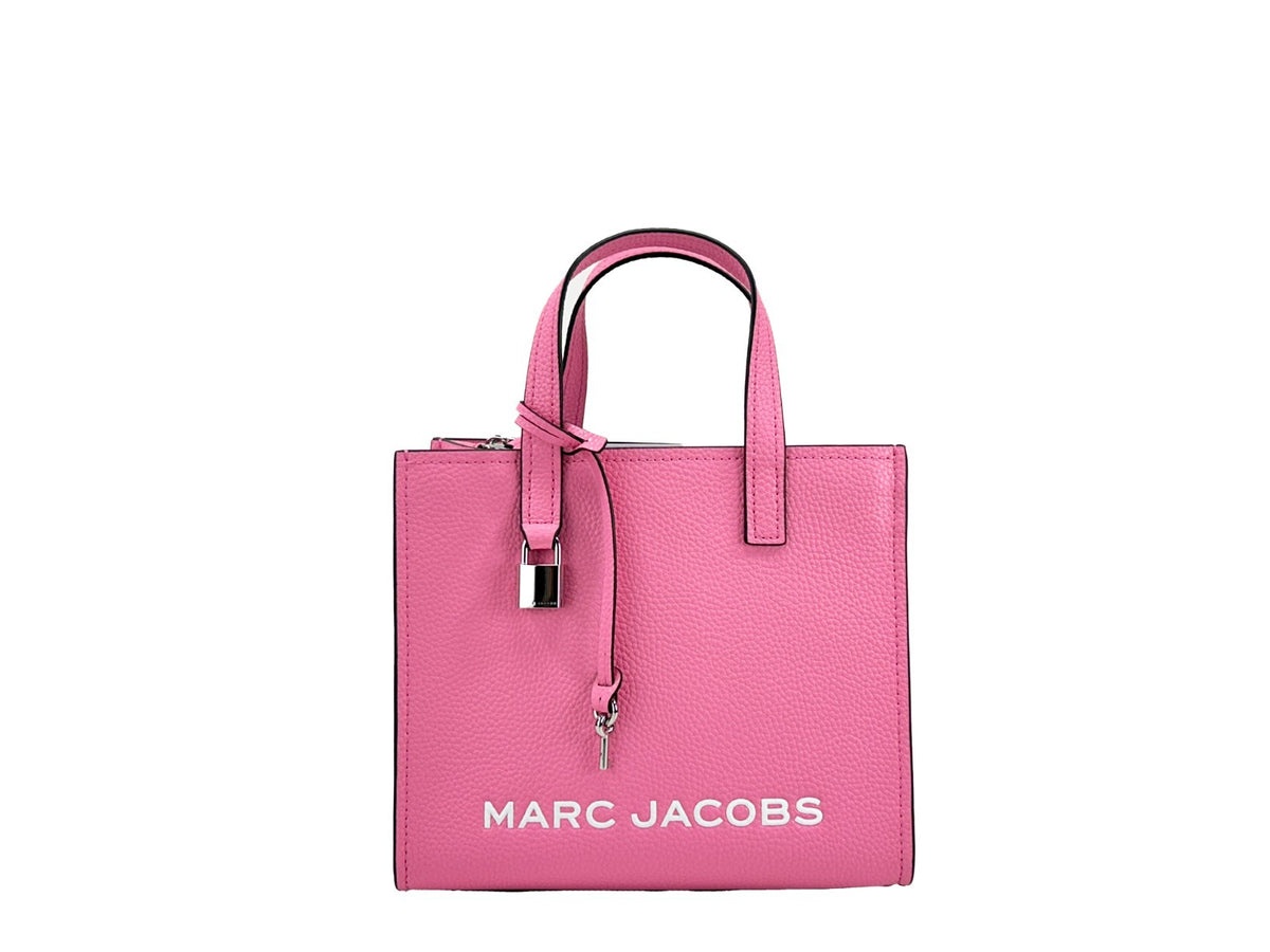 Sac bandoulière Mini Grind en cuir rose Marc Jacobs