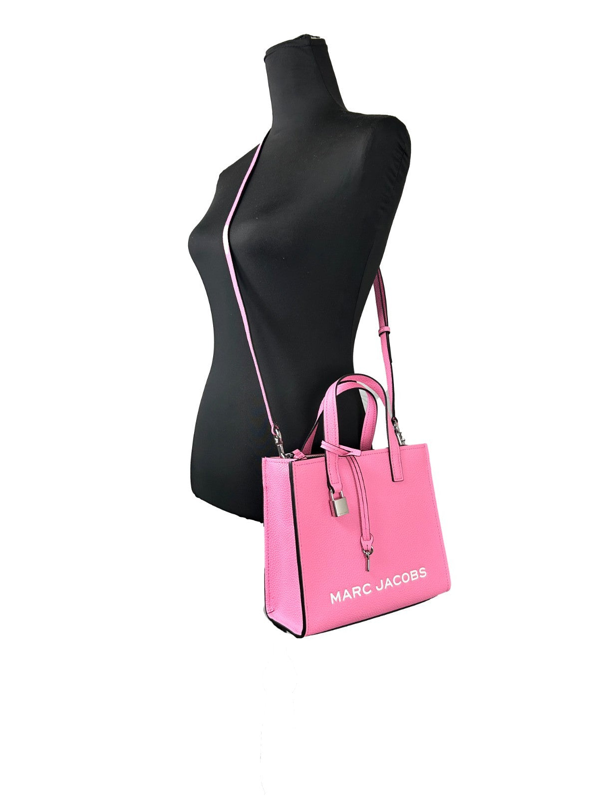Sac bandoulière Mini Grind en cuir rose Marc Jacobs