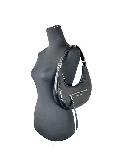 Bolso Marc Jacobs Cruiser Small Crescent de cuero arrugado