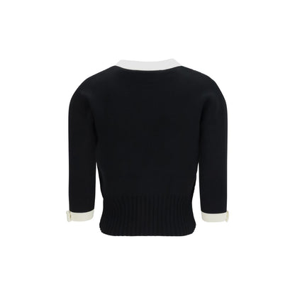 Valentino Garavani Black Cotton Cardigan - Timeless Design