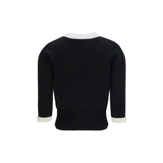 Valentino Garavani Cardigan de Algodón Negro - Diseño Atemporal