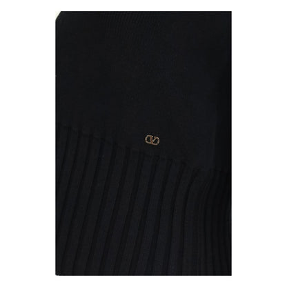 Valentino Garavani Black Cotton Cardigan - Timeless Design