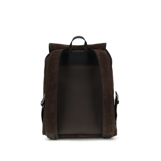 Mochila Valentino Garavani de piel de becerro marrón Bos Taurus