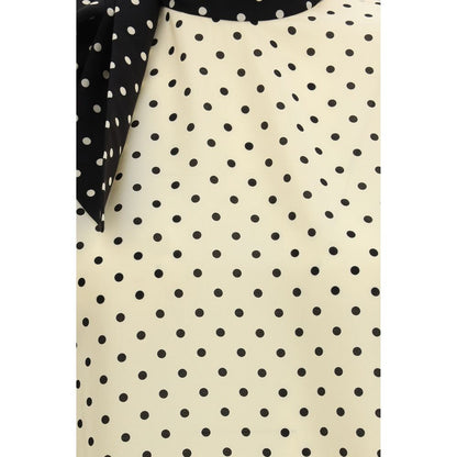 Blusa de seda beige Valentino Garavani