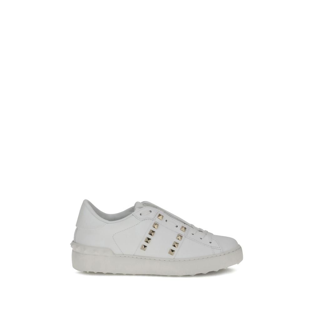 Valentino Garavani Baskets en cuir de veau blanc Bos Taurus