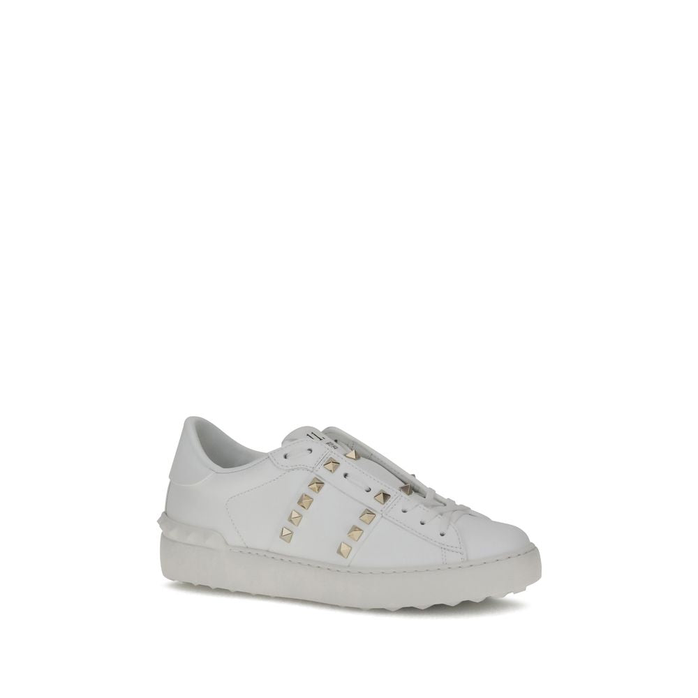 Valentino Garavani Baskets en cuir de veau blanc Bos Taurus