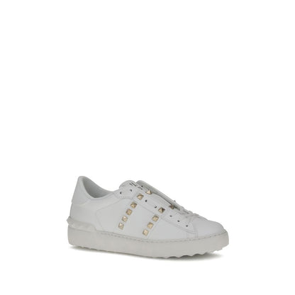 Valentino Garavani Baskets en cuir de veau blanc Bos Taurus