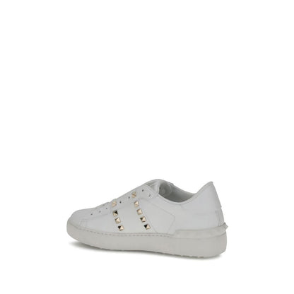 Valentino Garavani Baskets en cuir de veau blanc Bos Taurus