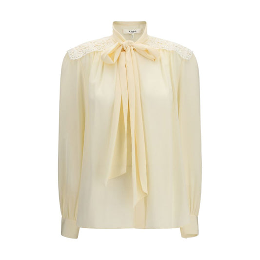 Blusa Chloé de poliéster beige