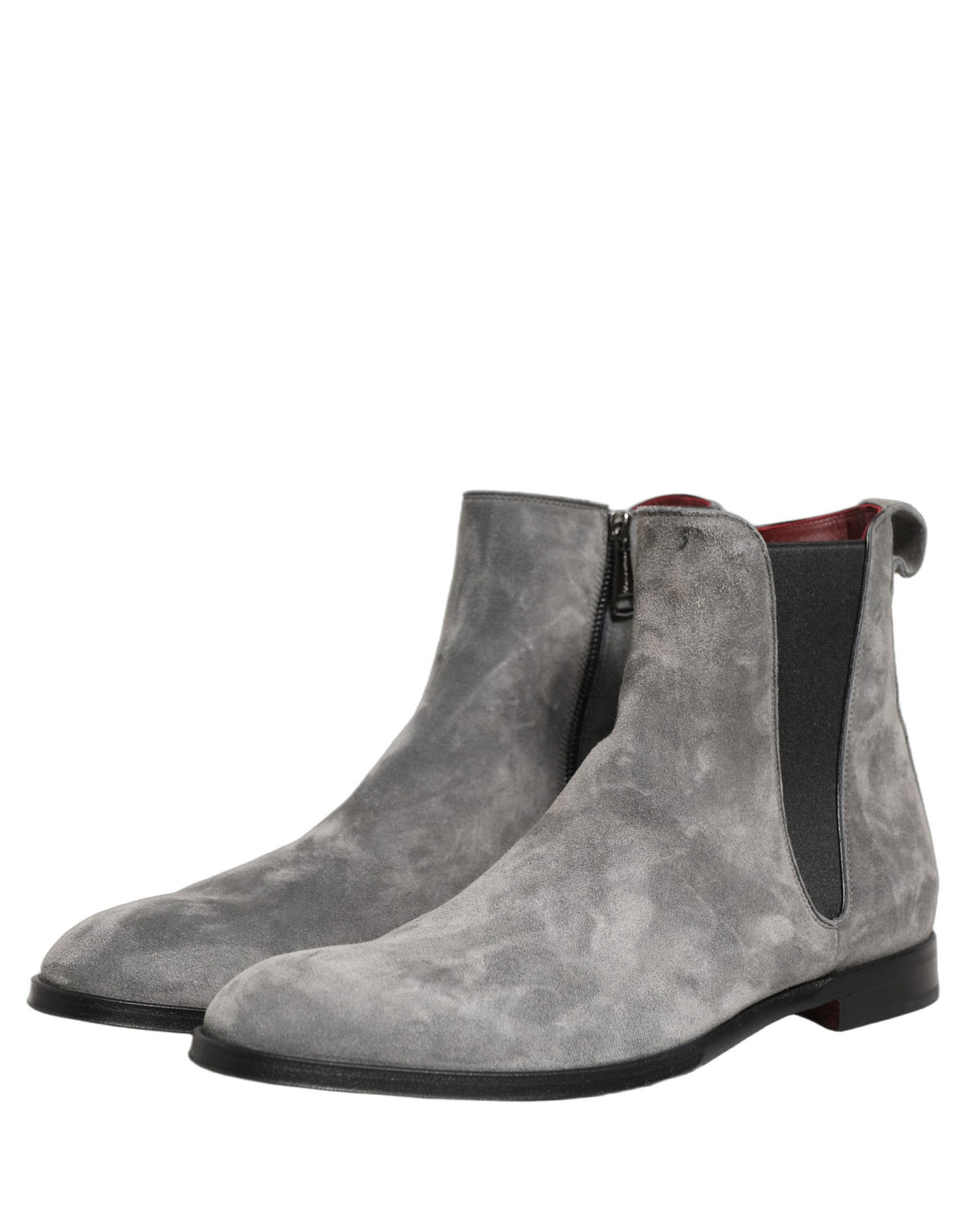 Chaussures Bottines Chelsea Dolce & Gabbana en Cuir Suédé Gris