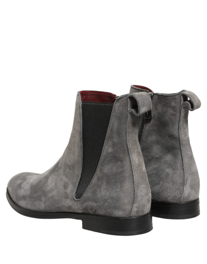Chaussures Bottines Chelsea Dolce & Gabbana en Cuir Suédé Gris