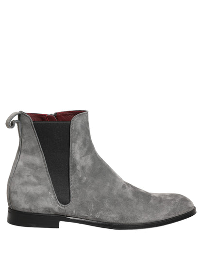Chaussures Bottines Chelsea Dolce & Gabbana en Cuir Suédé Gris