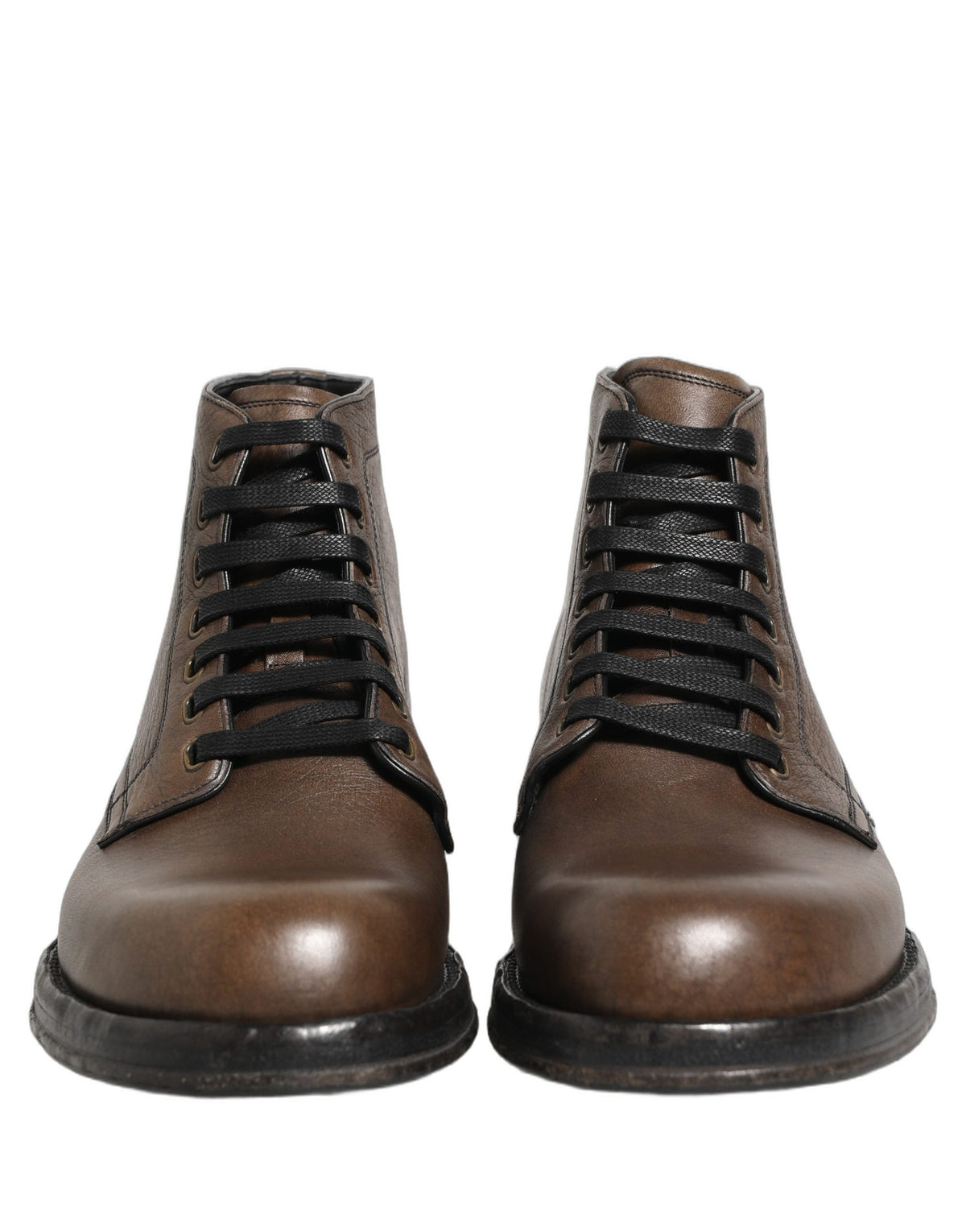 Dolce & Gabbana Bottines Homme Perugino Cuir Marron