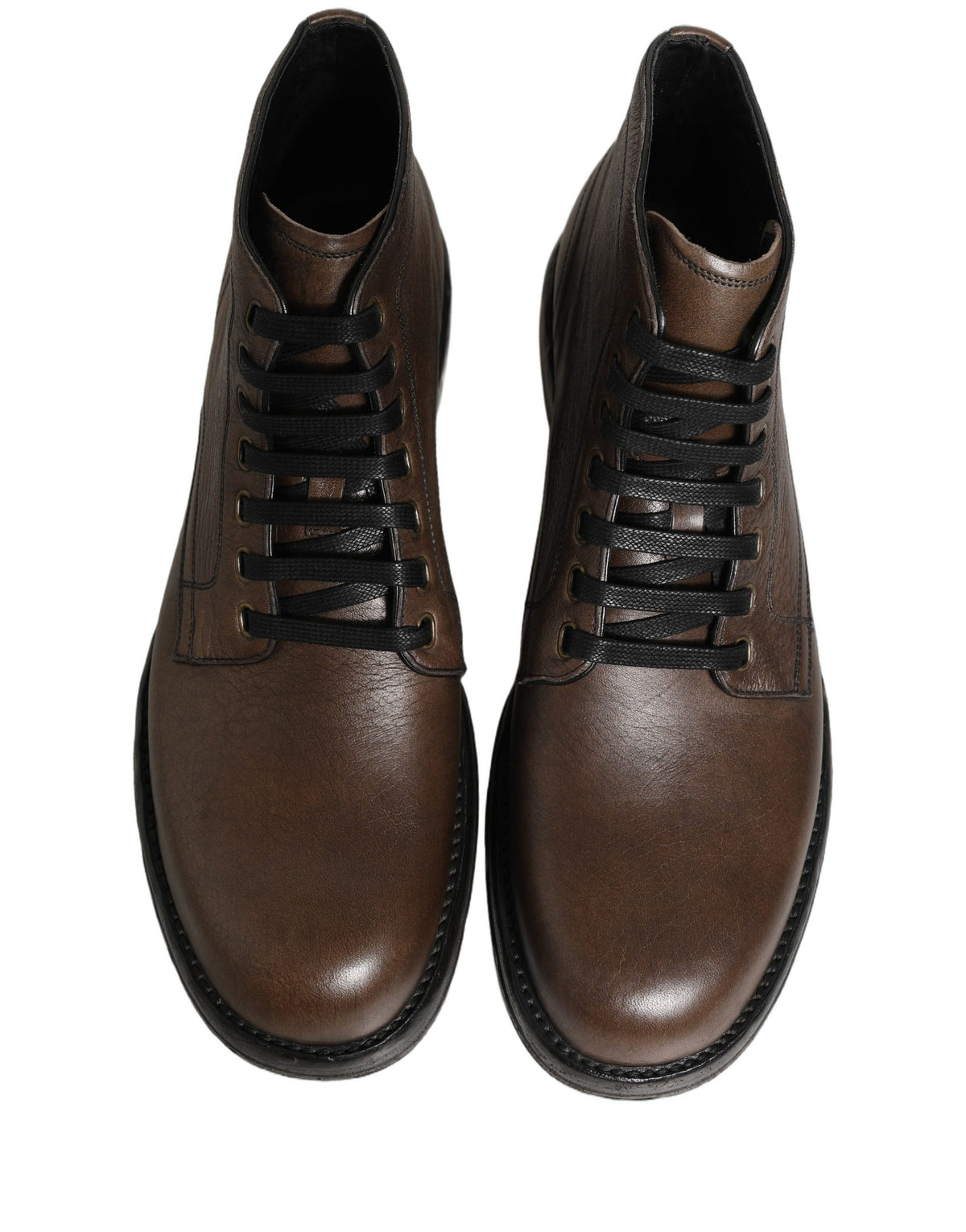 Dolce & Gabbana Bottines Homme Perugino Cuir Marron