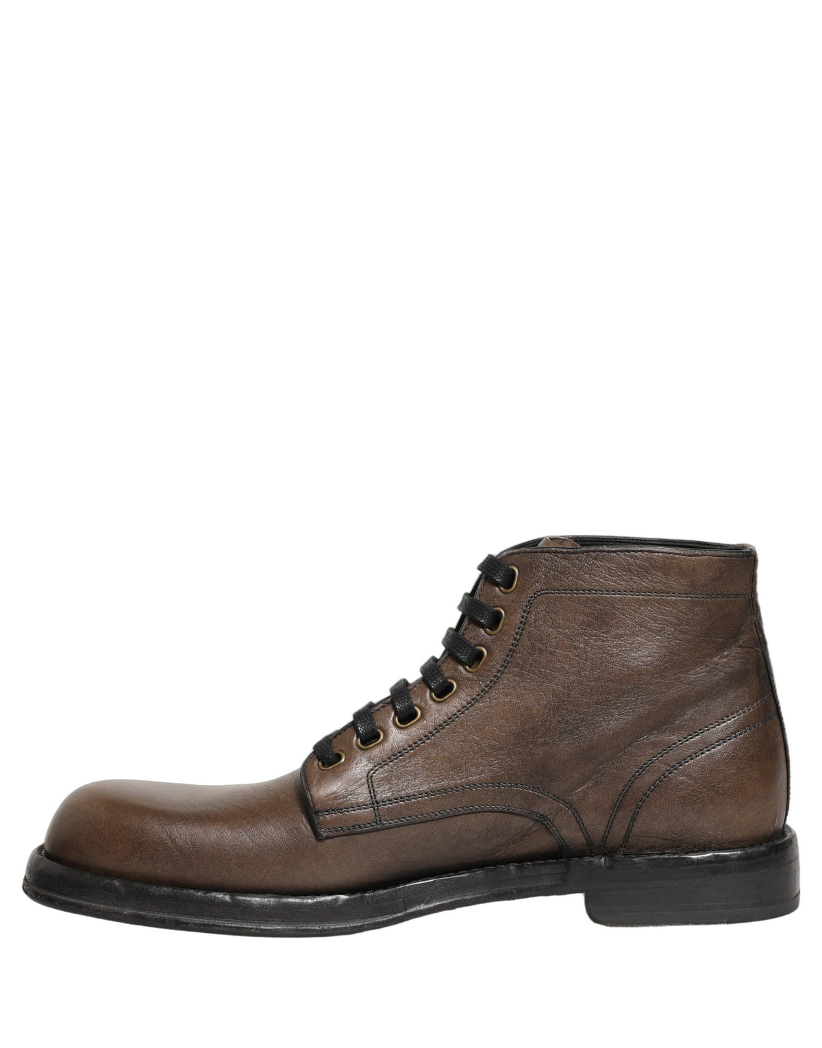 Dolce & Gabbana Bottines Homme Perugino Cuir Marron