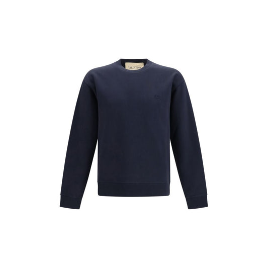 Sudadera de algodón azul Valentino Garavani
