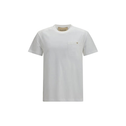 Camiseta de algodón blanca de Valentino Garavani