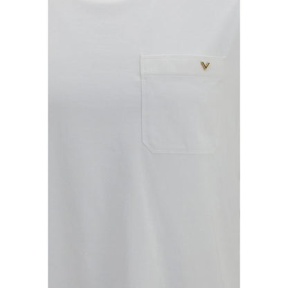 Camiseta de algodón blanca de Valentino Garavani