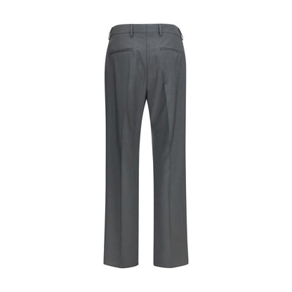 Valentino Garavani Pantalones De Vestir En Lana Gris - Corte Regular