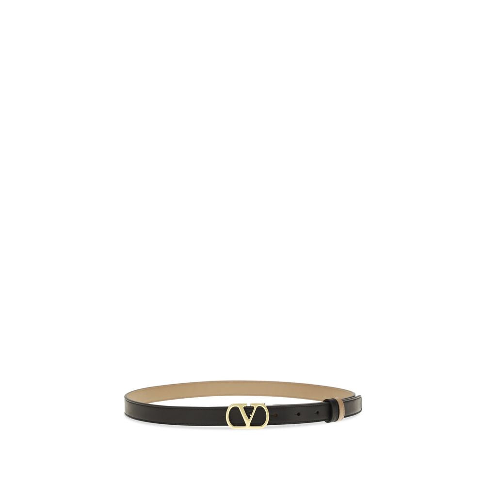 Valentino Garavani Black Bos Taurus Leather Belt