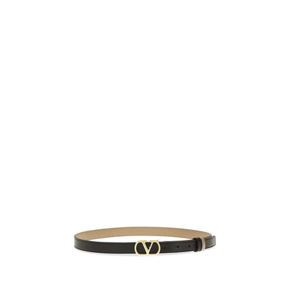 Valentino Garavani Black Bos Taurus Leather Belt