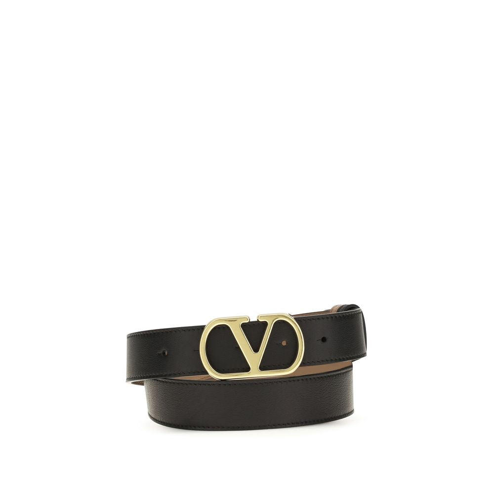 Ceinture Valentino Garavani en cuir noir Bos Taurus